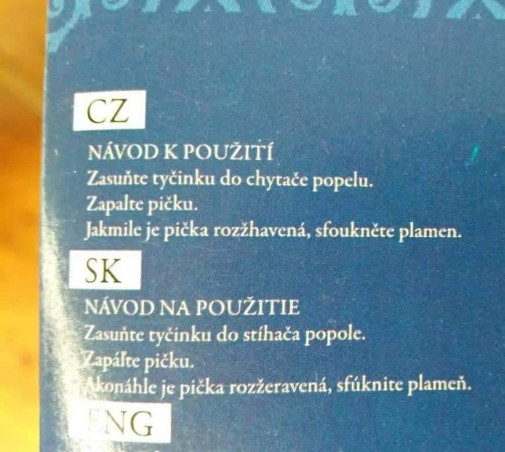 Návod na vonné tyčinky