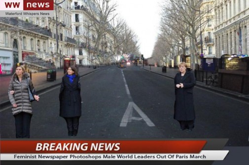 Feministické noviny informujú o parížskom pochode